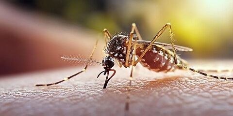 Naklejka premium Raising awareness about mosquito-borne diseases.