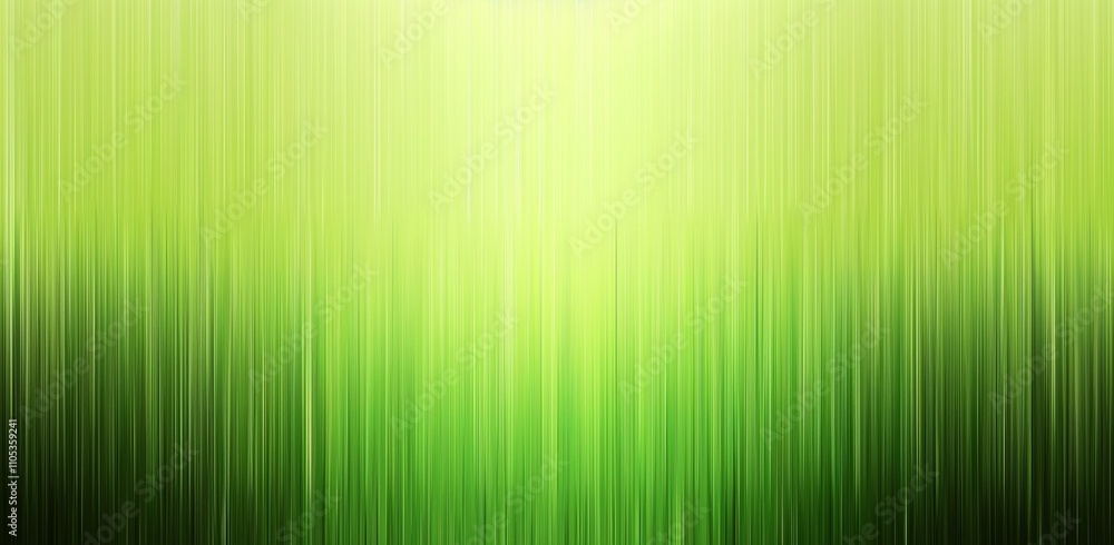 Poster a background of green vertical gradient lines, creating an abstract and modern look with the sunligh
