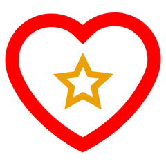 star love logo creative icon vector illustration