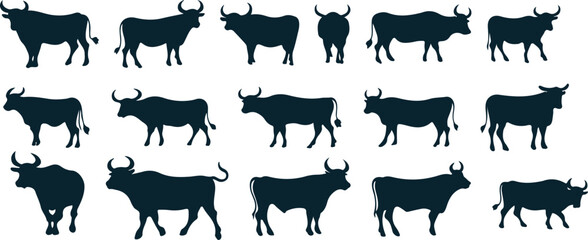 Bull Badge Vector Art