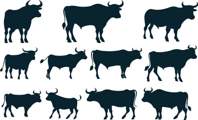 Bold Bull  Silhouette Artwork