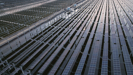 Drones capture on-site construction of photovoltaic panels