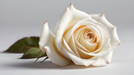 white rose isolated on white background