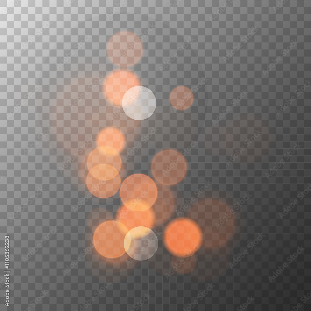 Leinwandbilder bokeh lights texture. abstract blur light effect. blurred overlay template. transparent background. 