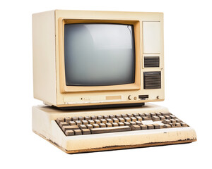 Fototapeta premium an old computer with a keyboard