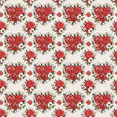 Assorted hand drawn hearts with intricate patterns and colors
