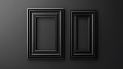 Empty picture frame isolated on transparent background