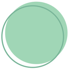 Green round shape clipart. isolated on transparent background.