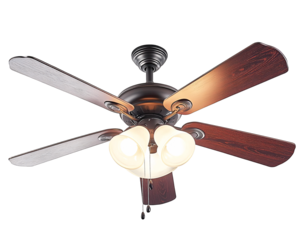 a ceiling fan with lights and a light fixture