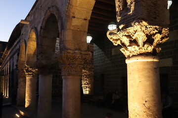 View of the Grand Mosque (Ulu Cami) in Diyarbakir, Turkey.