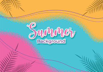 "Hello Summer, Welcome Design Template Background"