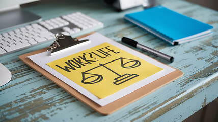 Work-Life Balance, balancing career and personal life, productivity and balance, work-life harmony, modern workspace setup