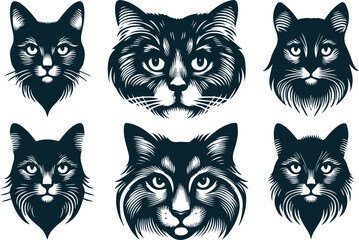 Cat Face Design Vector