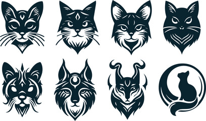 Minimalist Cat Head Artwork