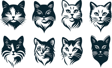 Cat Head Vector Art