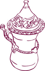 Tea ceremony hand-drawn illustration