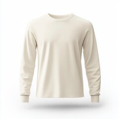 Fototapeta premium realistic high quality Cream long sleeve tshirt mockup 