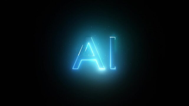 Artificial Intelligence (AI) Schriftzug-Animation mit flie&szlig;enden &Uuml;berblendungen. Perfekt f&uuml;r kreative Film-Titel, moderne &Uuml;berg&auml;nge und beeindruckende Videoeffekte!