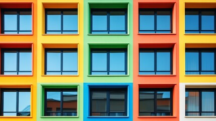 Fototapeta premium Modern School Building with Numerous Large Windows