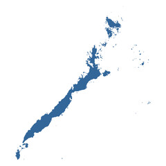 Fototapeta premium Vector outline map of Palawan island of Philippines 