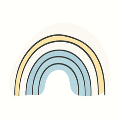 Obraz premium a simple illustration of a rainbow.