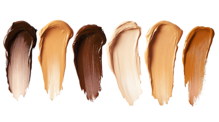 Makeup Liquid cream cosmetics smear foundation composition background, isolated cut out.