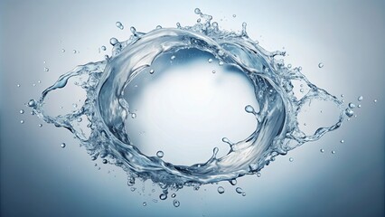 Abstract Circular Water Splash A Dynamic Composition of Liquid in Motion