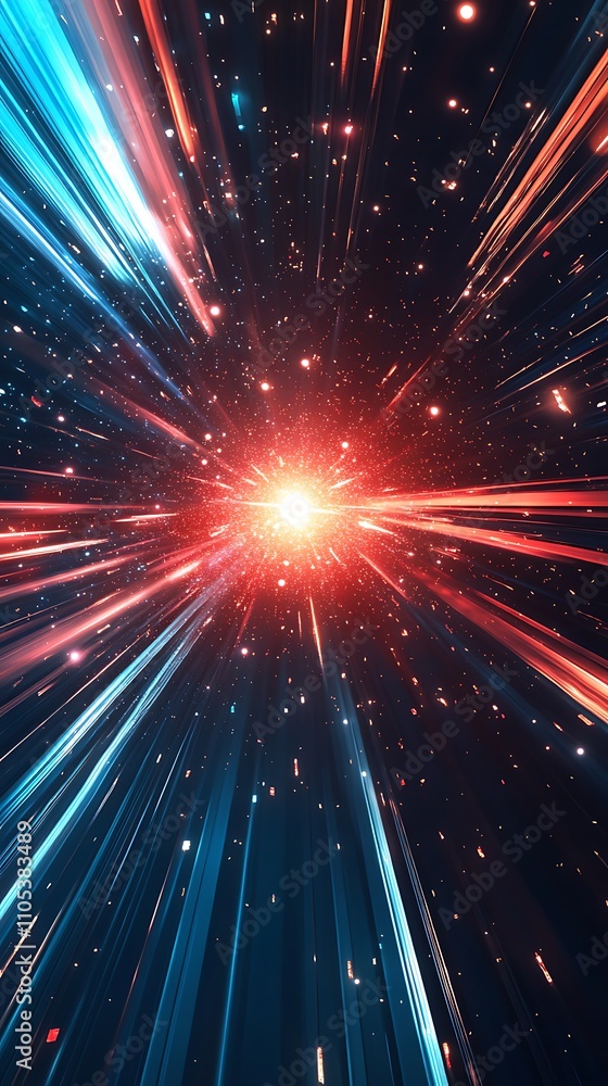Poster futuristic speed effect with abstract lighting background image