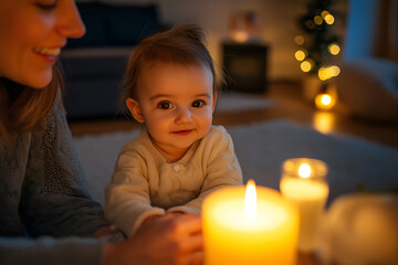 Smelling Aromatic candles burning.
