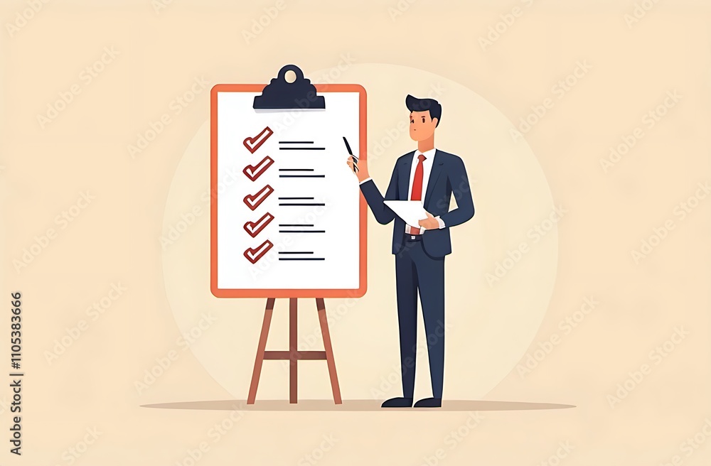 Poster complete checklist or finishing checkbox, task done within deadline, complete tasks list or project,