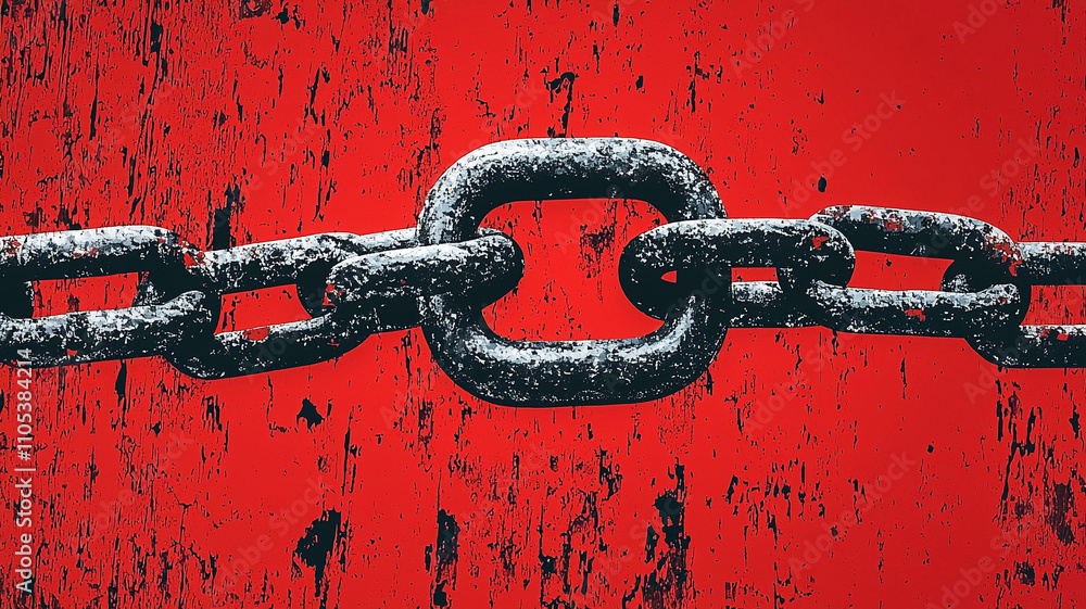 Poster ai generate powerful visuals chains symbolizing strength abstract background digital art conceptual 