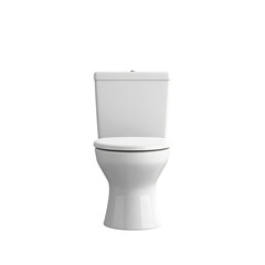 Modern white toilet bowl isolated on white background, cut out.