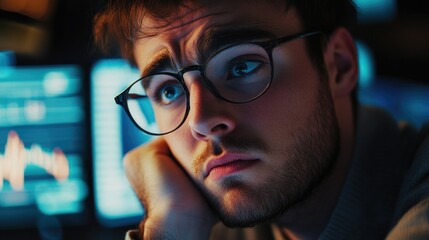 Stressed Student in Tech Lab