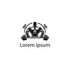 Fototapeta premium Gym Fitness Logo Design