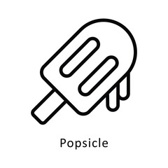 Popsicle Vector Outline Icon. Eps10 File