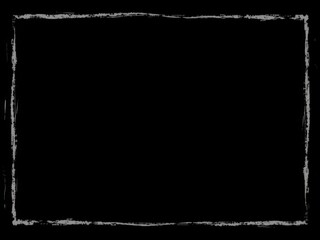 Abstract grunge texture frame border with distressed effects and rough edges on black background, design, distressed