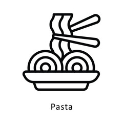 Pasta  Vector Outline Icon. Eps10 File