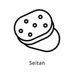 Seitan  Vector Outline Icon. Eps10 File