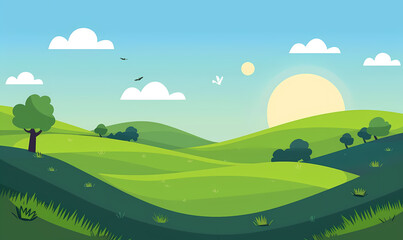 Fototapeta premium landscape with trees