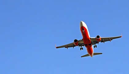 Epic view of an airplane soaring through the sky