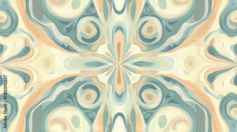 Poster seamless abstract pattern in pastel colors designed for calm visual themes
