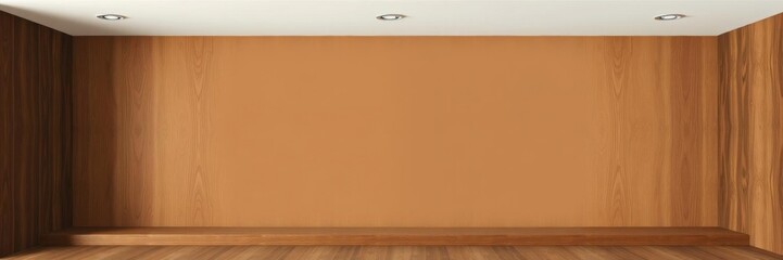 Brown wooden frame with a clean white background, perfect for displaying artwork or photos, background, minimalist