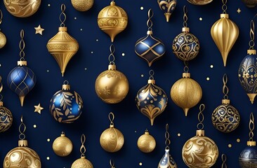 Gold and blue jewelry.