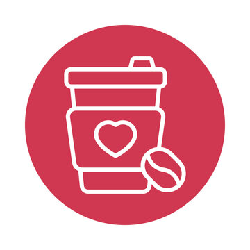 recommend clip art: Coffee  Vector Circle Outline Icon. Eps 10 File