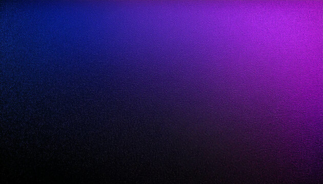 Black and purple color gradient with noise texture effect. Abstract backdrop.