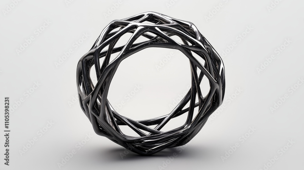 Poster abstract polygonal space low poly lifebuoy with connecting dots and lines. wireframe business busine