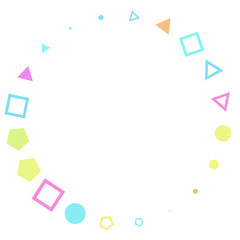 Colorful geometry frame background.	