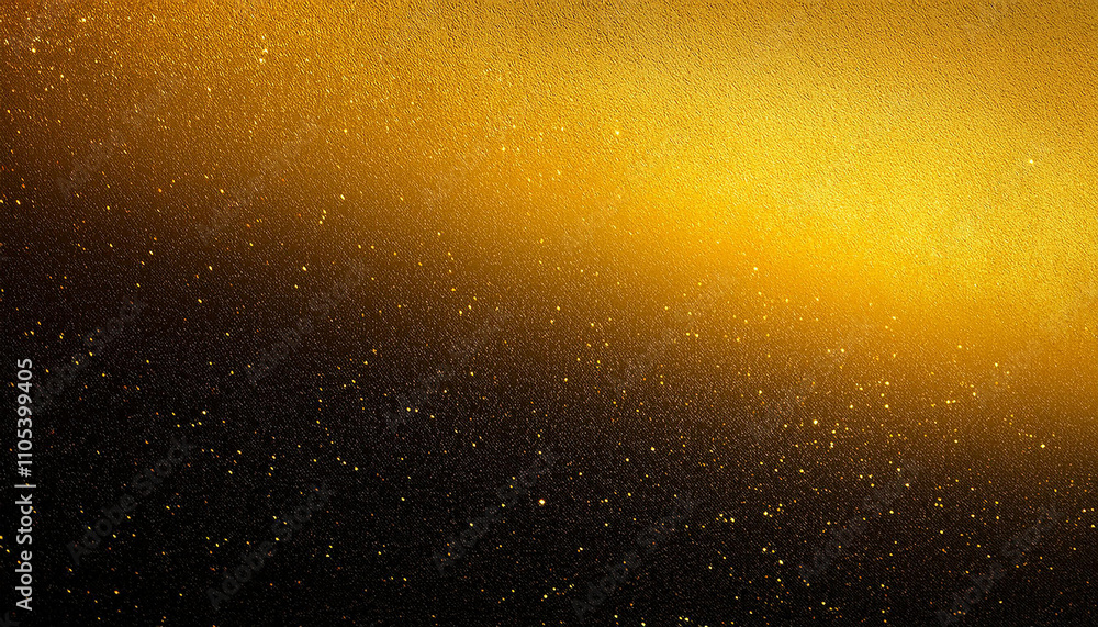 Poster black and yellow color gradient with noise texture effect. abstract backdrop.
