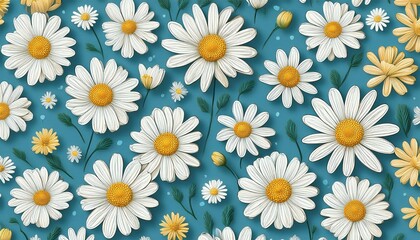 seamless pattern with daisies