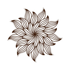 Simple Mandala Flower Designs in Mehndi Style, Ornamental Floral Vectors for Coloring Pages, Luxury Mandala Patterns. Abstract Oriental Henna Tattoo Style Vectors for Design Projects.